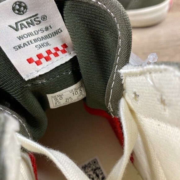 VANS The Lizzie Quilted Grape Leaf Green Skate Shoes Women's 10.5 Men's 9 NEW - Picture 9 of 10